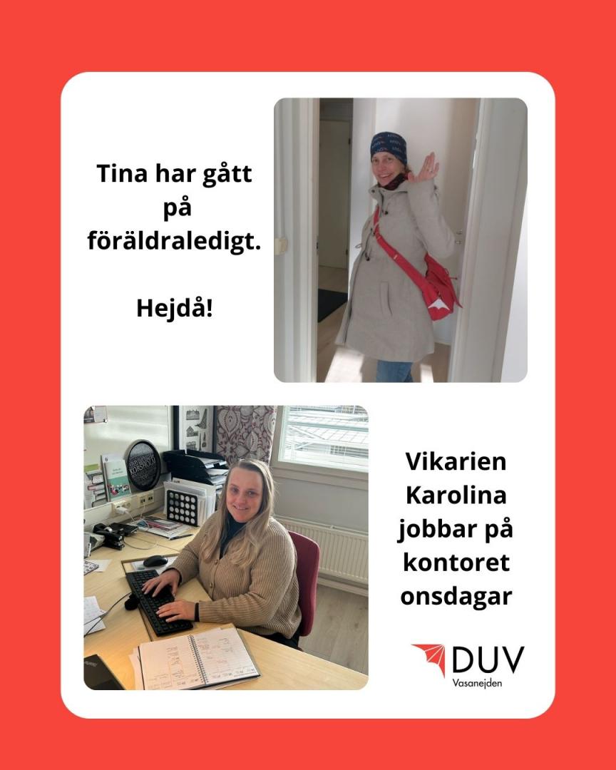 Karolina sitter vid datorn på kontoret